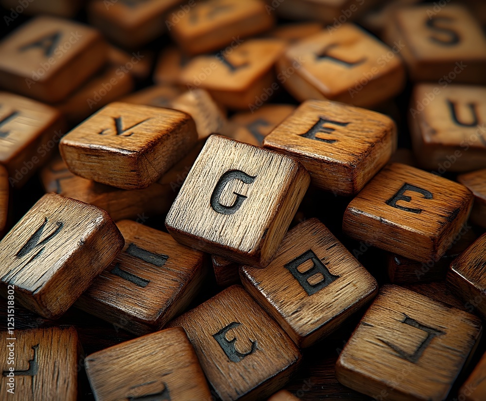 Wooden alphabet blocks spell out a message Wooden alphabet blocks spell out a message