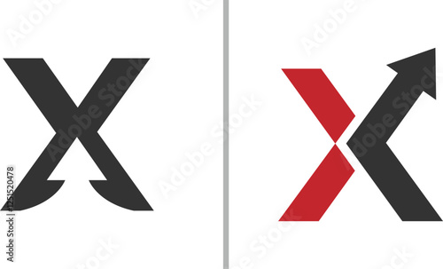 letter x arrow logo, letter x arrow icon,  letter x recycle, vector file