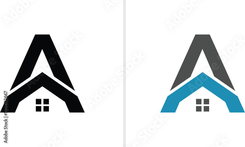 letter a home logo, letter a home icon, letter a, vector file