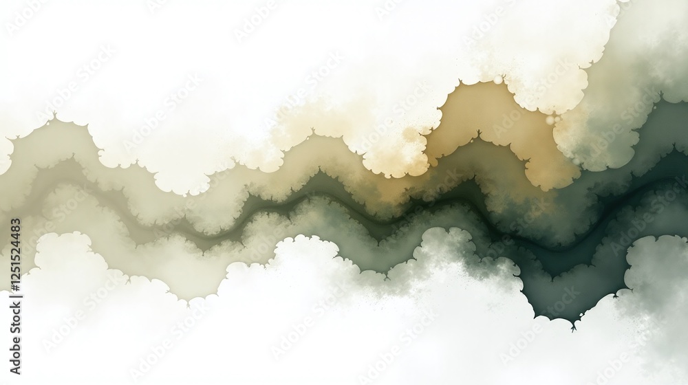 Obraz premium Breathtaking abstract art, predominantly white with dynamic shapes and colors.