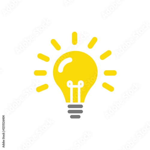  Light bulb is full of ideas And creative thinking, analytical thinking for processing. Light bulb icon vector. ideas symbol illustration.