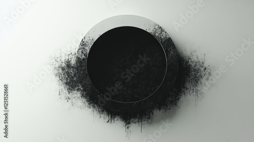 Gradient Circle Fading from Light Gray to Charcoal for Minimalist Modern Design Concepts photo