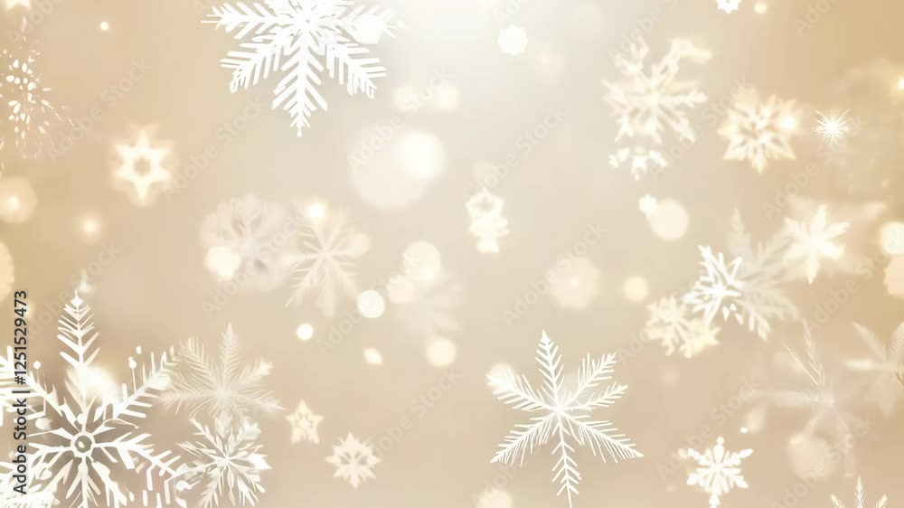 Pristine Ivory Shimmering Bokeh Background with Glimmering Snowflakes for a Festive New Year's Celebration Pristine Ivory Shimmering Bokeh Background with Glimmering Snowflakes for a Festive New Year's Celebration