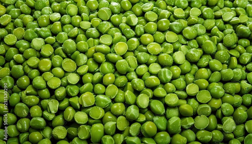 Green peas arranged in a pile showcasing their fresh and vibrant color Green peas arranged in a pile showcasing their fresh and vibrant color