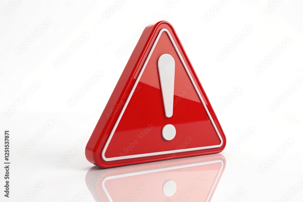 Red Triangle Warning Sign with Exclamation Mark Alert and Caution Symbol Red Triangle Warning Sign with Exclamation Mark Alert and Caution Symbol