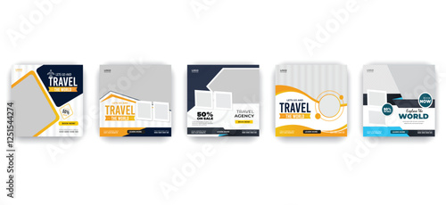 Travel social media post design template
