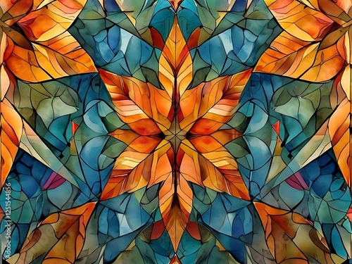 Wallpaper Mural Abstract Colorful Stained Glass Design Torontodigital.ca