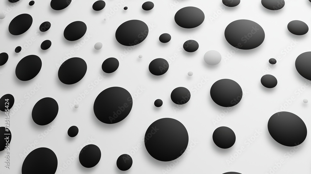 Elegant Polka Dot Pattern with Varied Dot Sizes in Monochrome for a Timeless Minimalist Look Elegant Polka Dot Pattern with Varied Dot Sizes in Monochrome for a Timeless Minimalist Look