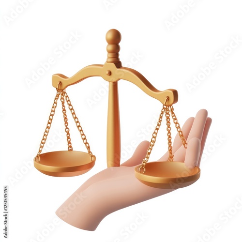 Golden scales icon symbolizing fair trade or justice