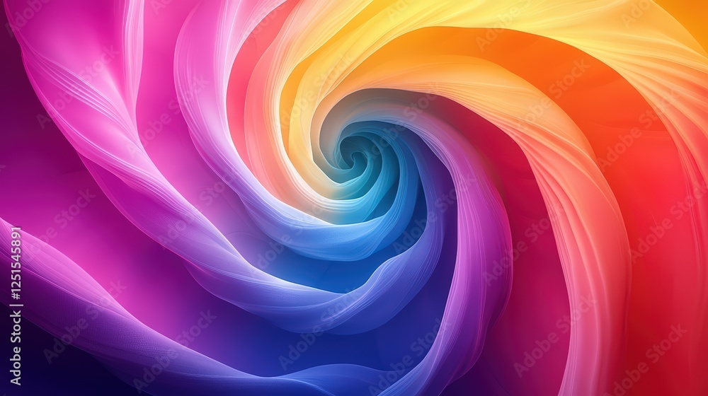 Obraz premium Bold Psychedelic Spiral with Vibrant Rainbow Gradients for a Mesmerizing Abstract Effect