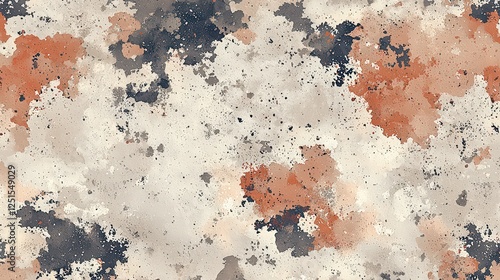 Seamless Digital Camo Pattern in Soft Earth Tones for a Muted Contemporary Camouflage Effect