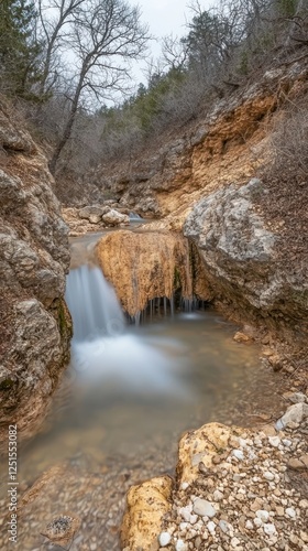 Mountain Waterfall Stream, Dry Creek Canyon