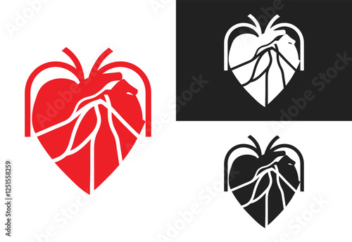 Human heart vector illustration