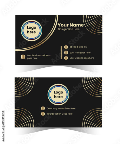 
Double-sided Creative business card template. visiting card. Clean professional business card template. Modern shape with different color.