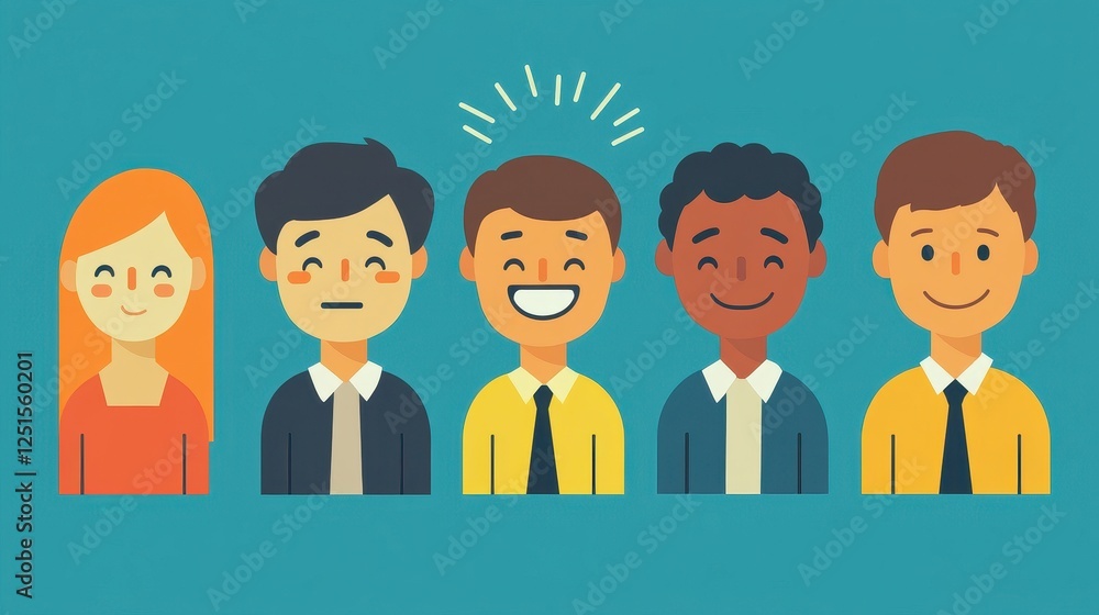 Diverse Emotions in Business Environment Illustration Diverse Emotions in Business Environment Illustration