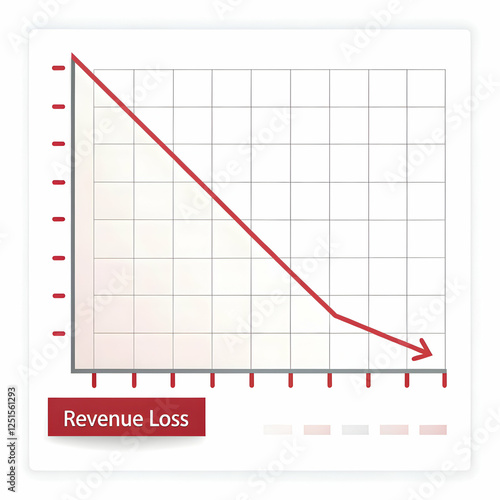 A Business Graph showing the Negative grow of business