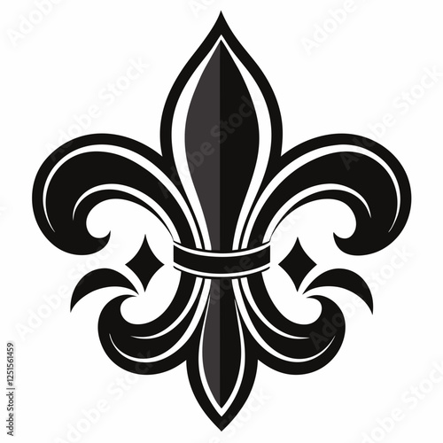 Ornate Fleur-de-lis Design for Graphic Use
