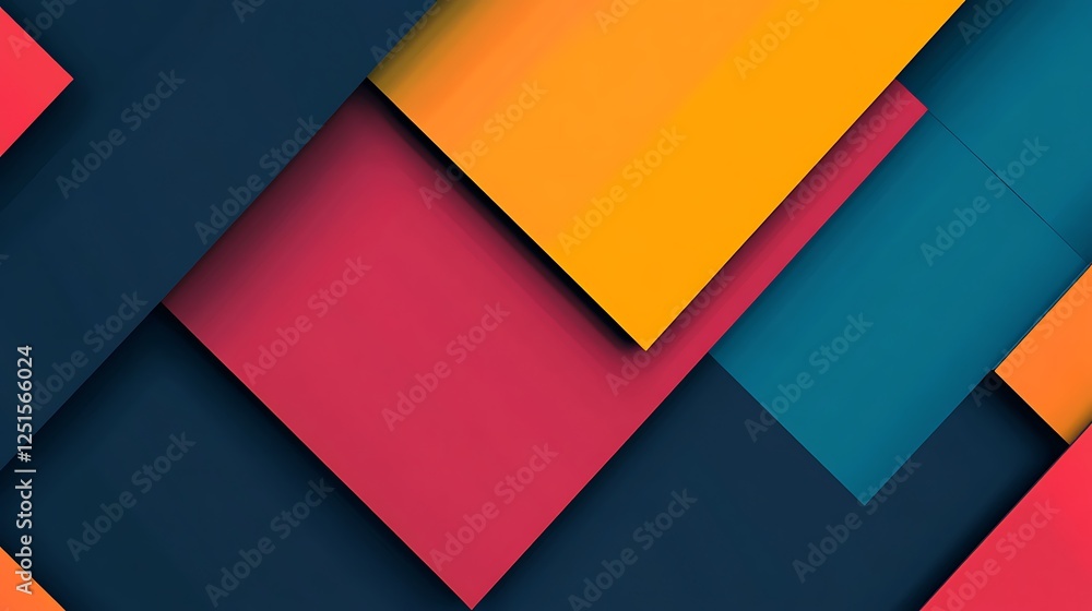 Fototapeta premium Abstract Geometric Design with Vivid Colors and Shapes