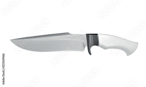 Pelican hunting knife in vector on white background.A knife made of hardened steel in a vector.Combat hunting knife in vector.Knife vector.