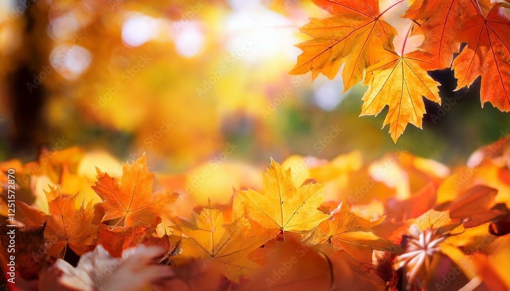 beautiful autumn maple leaves background nature fall season