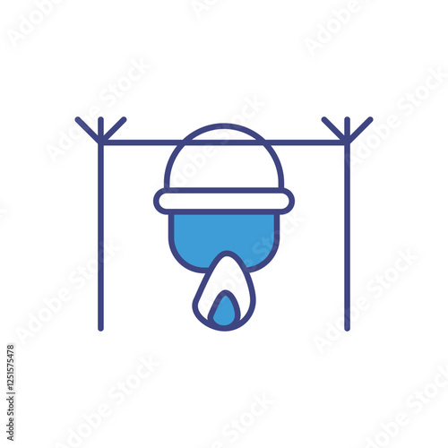 Outdoor Cooking icon vector stock illustration