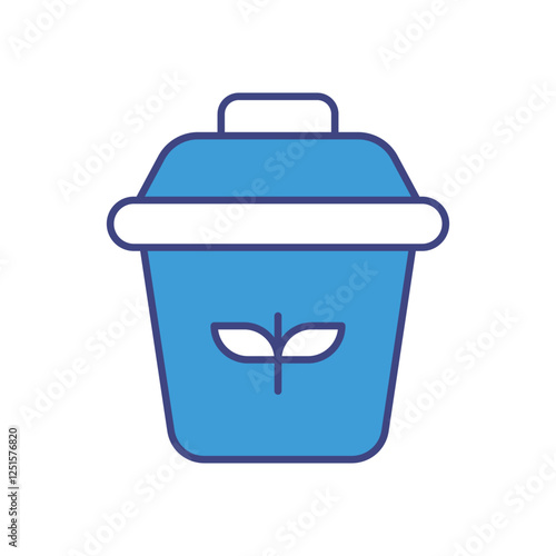 Compost Bin icon vector stock illustration