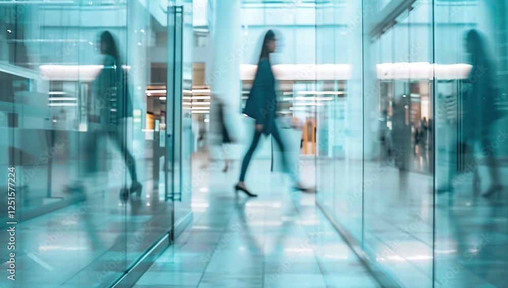 Blurred group of busy business people Blurred group of busy business people