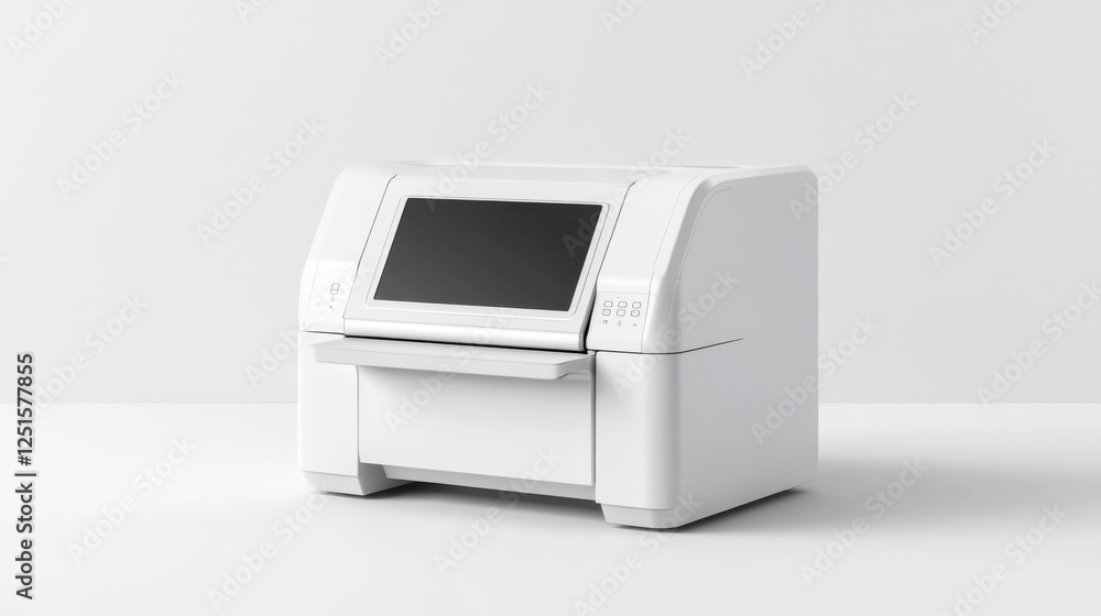 High-Quality White Printer on Clean Surface with Modern Design and Touchscreen Display for Efficient Printing Tasks High-Quality White Printer on Clean Surface with Modern Design and Touchscreen Display for Efficient Printing Tasks
