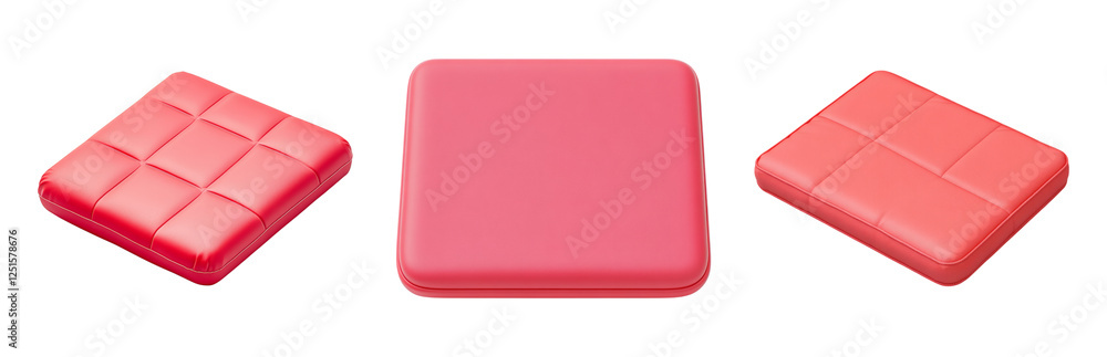 Elegant Red Cushions for Comfortable Seating Isolated on transparent background Elegant Red Cushions for Comfortable Seating Isolated on transparent background