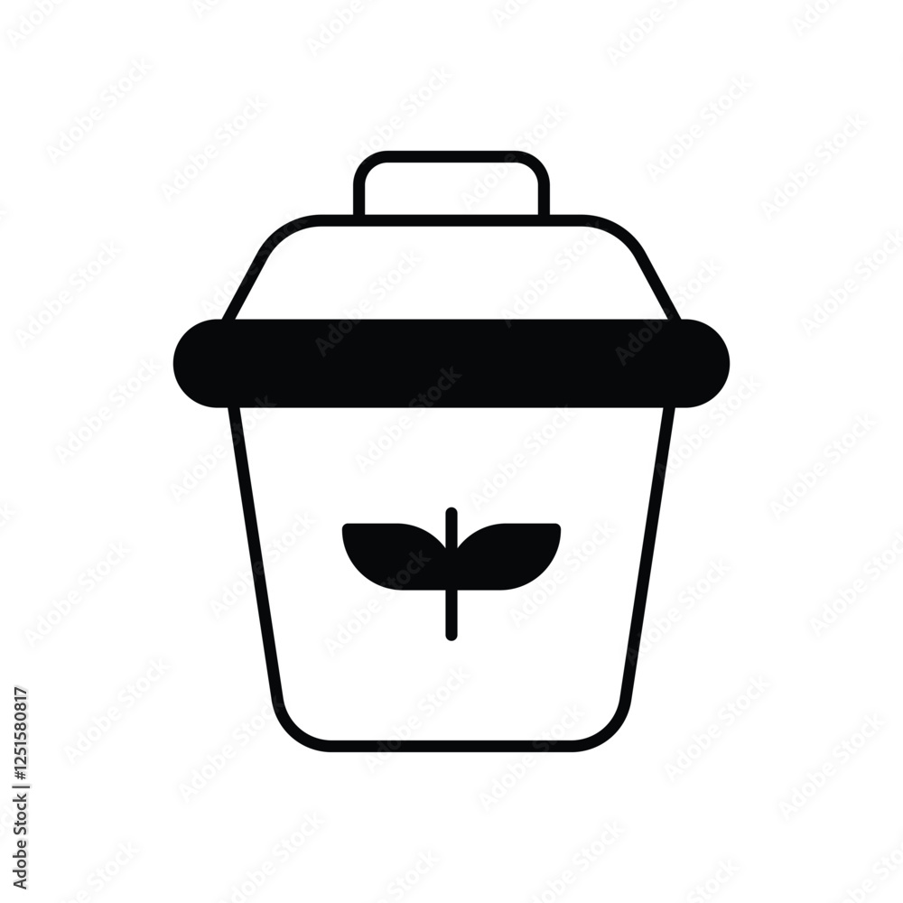 Compost Bin icon vector stock illustration Compost Bin icon vector stock illustration