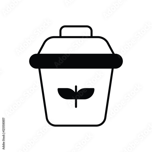 Compost Bin icon vector stock illustration