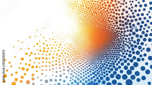 Wallpaper Mural Abstract swirling dots, vibrant gradient, digital art, website background Torontodigital.ca