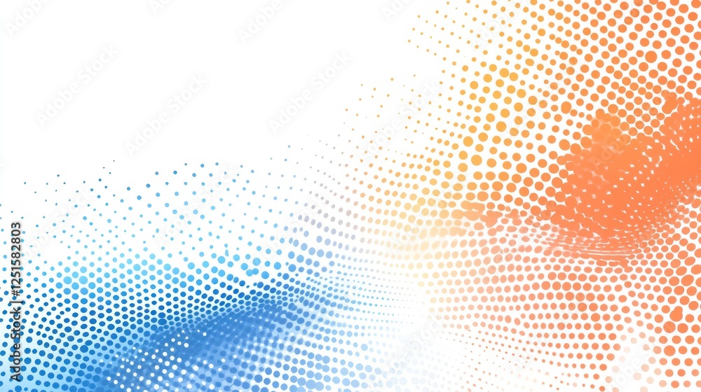 Abstract blue orange wave dots background design Abstract blue orange wave dots background design