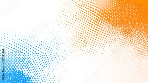 Wallpaper Mural Abstract blue orange halftone wave design background Torontodigital.ca