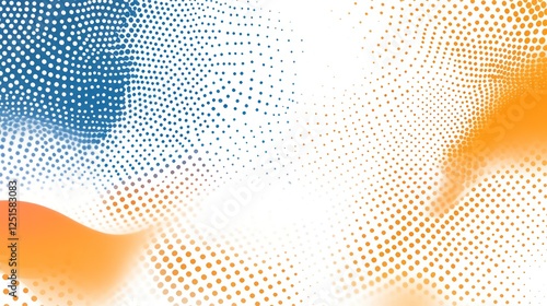 Wallpaper Mural Abstract orange blue wave digital background design Torontodigital.ca
