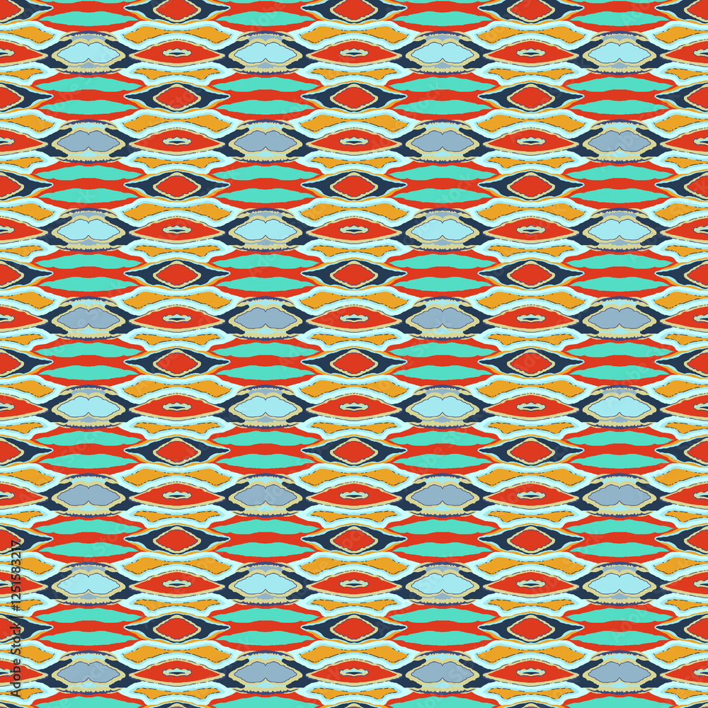 Fototapeta premium Abstract seamless colorful geometric wallpaper