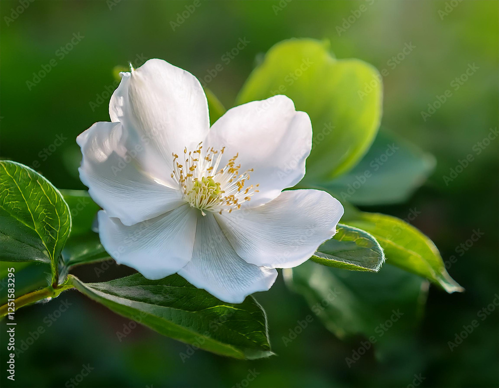 delicate white flower on lush green background nature stock photo delicate white flower on lush green background nature stock photo