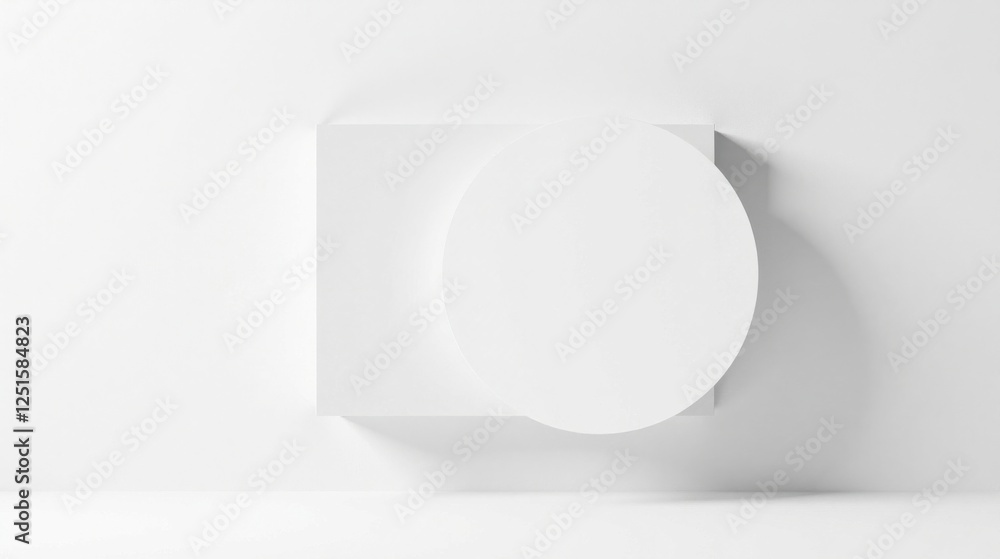 Abstract Minimalist White Shapes Clean Geometric Design with Subtle Shadowing and Textural Contrast Abstract Minimalist White Shapes Clean Geometric Design with Subtle Shadowing and Textural Contrast