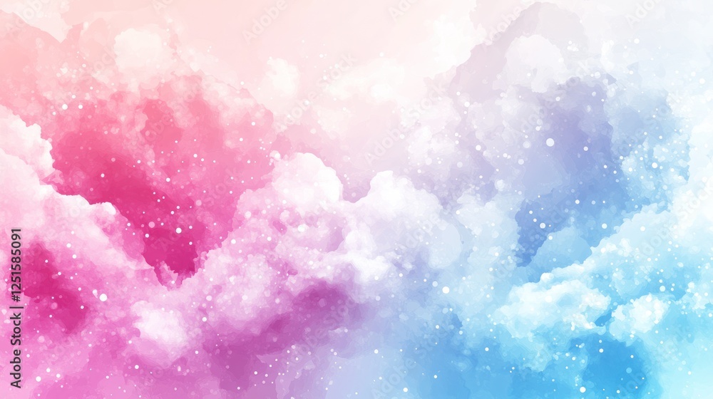 Pastel sky cloudscape, dreamy background, stars, design Pastel sky cloudscape, dreamy background, stars, design