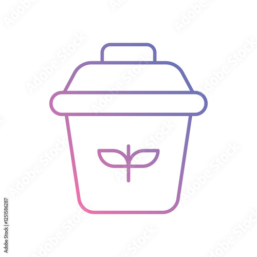 Compost Bin icon vector stock illustration