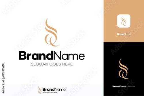 Letter Q with combination hairline logo, can be used for beauty business, salon, spa or other business, symbols vector templates