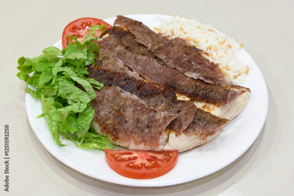 Lavash zurna doner kebab ( zurna durum ) or shawarma sliced in plate isolated. hatay usulu tavuk Et doner durum. Gobit ekmek arasi doner. Pilavustu iskender doner kebap. Lavash zurna doner kebab ( zurna durum ) or shawarma sliced in plate isolated. hatay usulu tavuk Et doner durum. Gobit ekmek arasi doner. Pilavustu iskender doner kebap.