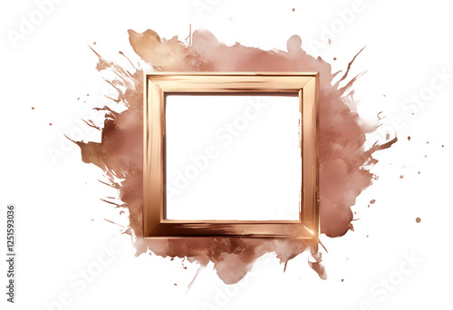 Obraz na płótnie picture other artistic abstract paintbrush splash strokes brush splashes flyers banners border cards elements dirty rose vector gold title grunge boxes frame logo logotype set design background text w salonie