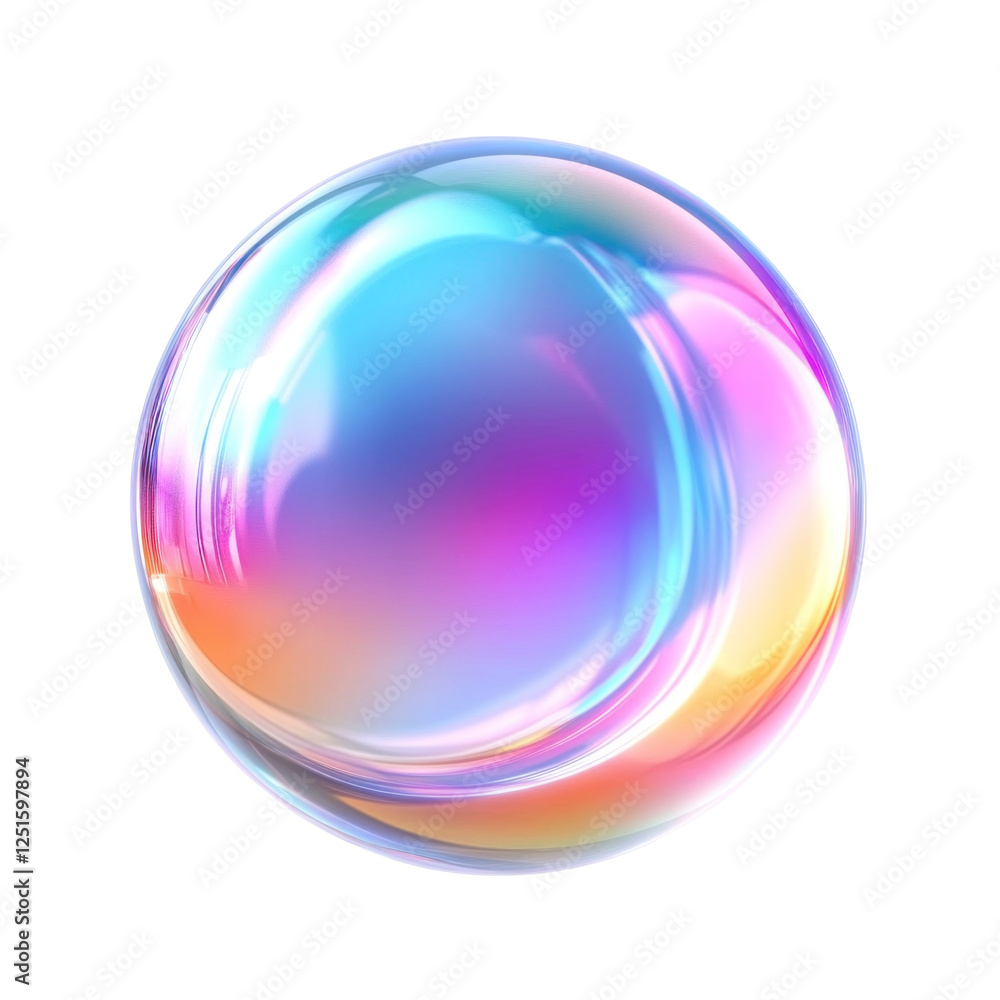 3d illustration of iridescent or holographic 3d illustration of iridescent or holographic