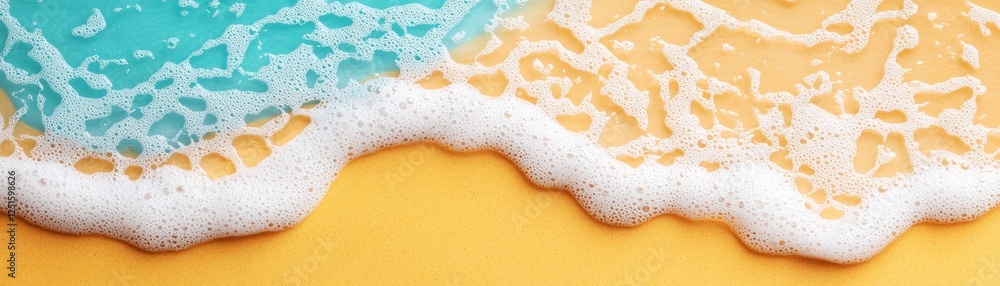 Obraz premium Beach waves, bright colors, summer vibes