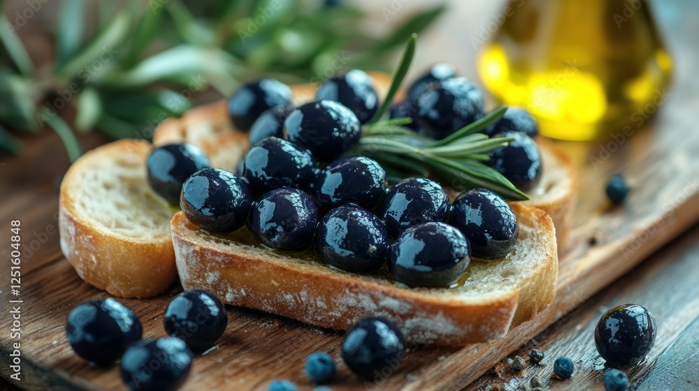 Olives, rosemary, bread, rustic kitchen, appetizer Olives, rosemary, bread, rustic kitchen, appetizer