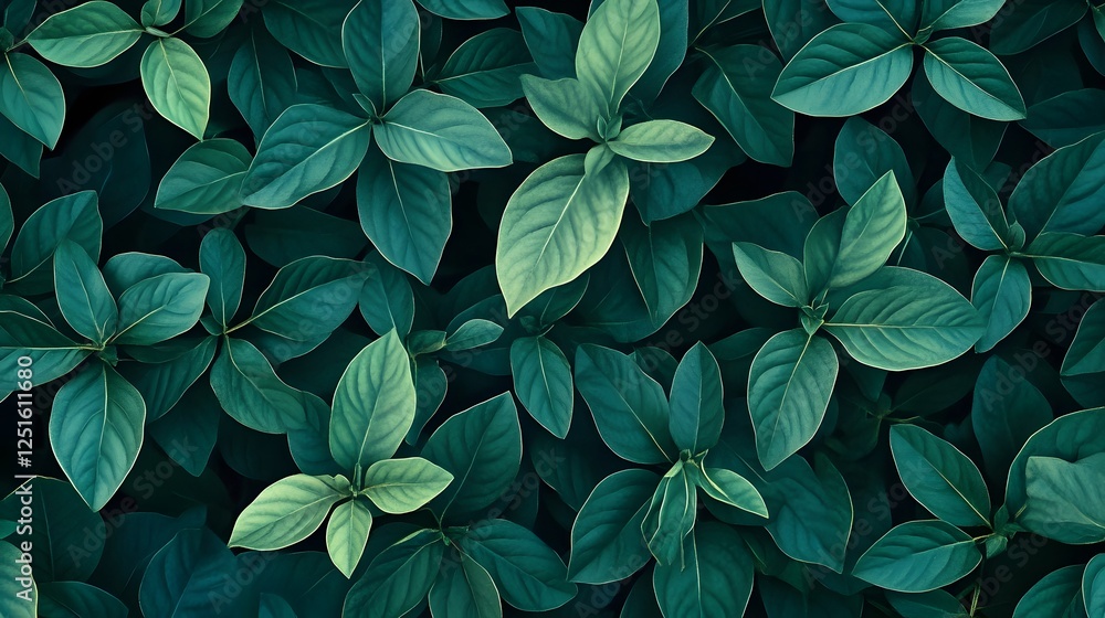 Lush Green Foliage Backdrop with Vibrant Leaves in Tranquil Natural Setting Lush Green Foliage Backdrop with Vibrant Leaves in Tranquil Natural Setting