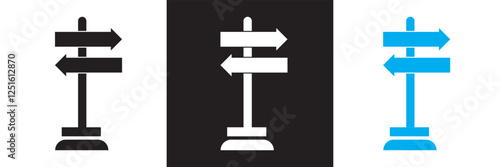 Opposite directions arrow icon. isolated on white and black background. vector illustration. EPS 10
