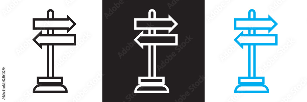 Fototapeta premium Opposite directions arrow icon. isolated on white and black background. vector illustration. EPS 10