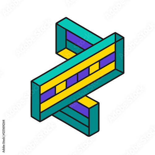 Colorful geometric shapes representing hidden worlds